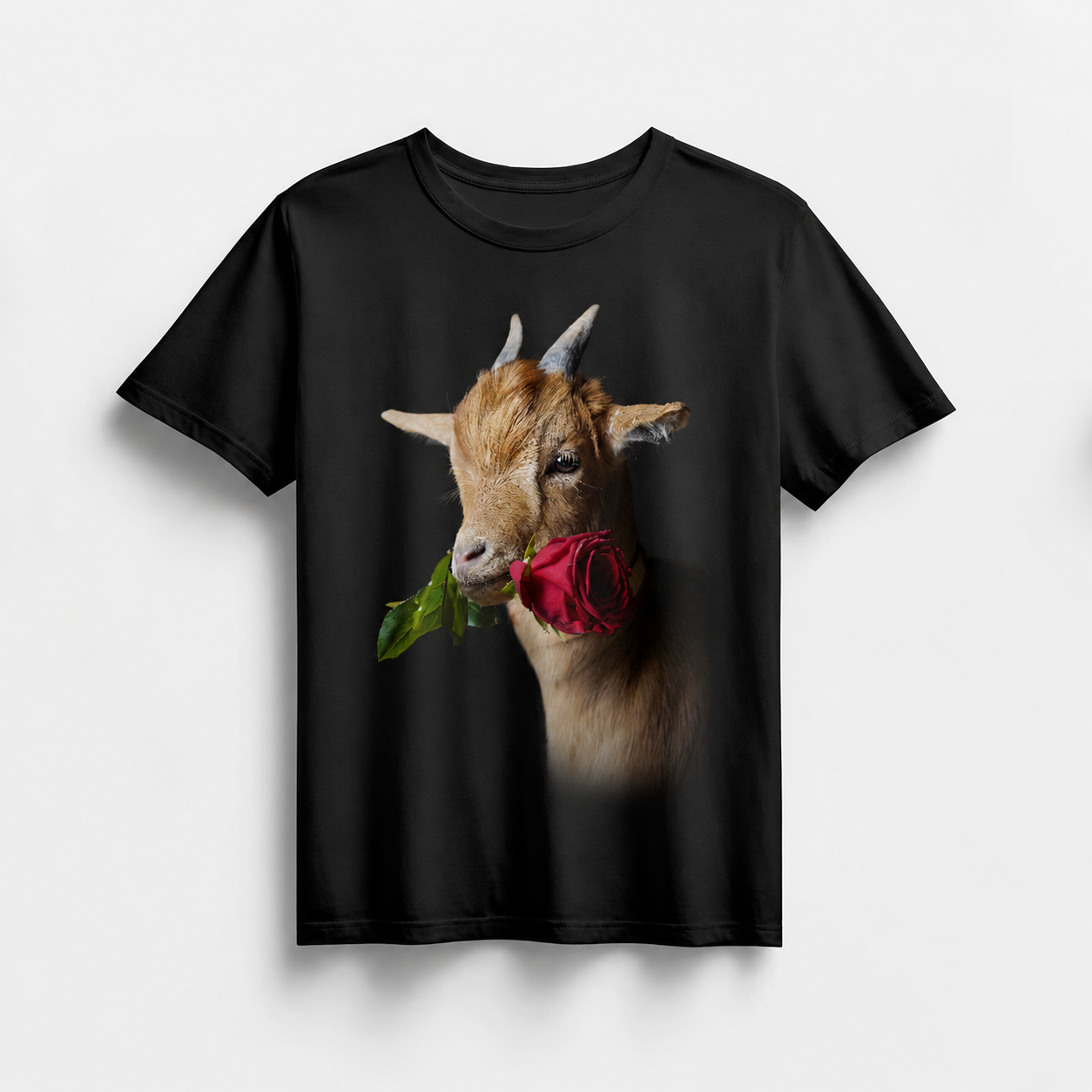 T-Shirt schwarz mit Motivaufdruck vorne Bulli der Rosenkavalier