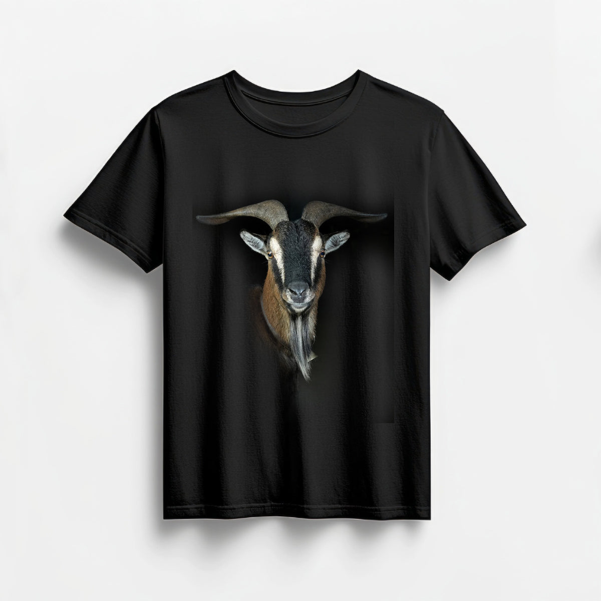 T-Shirt schwarz mit Motivaufdruck vorne Anton