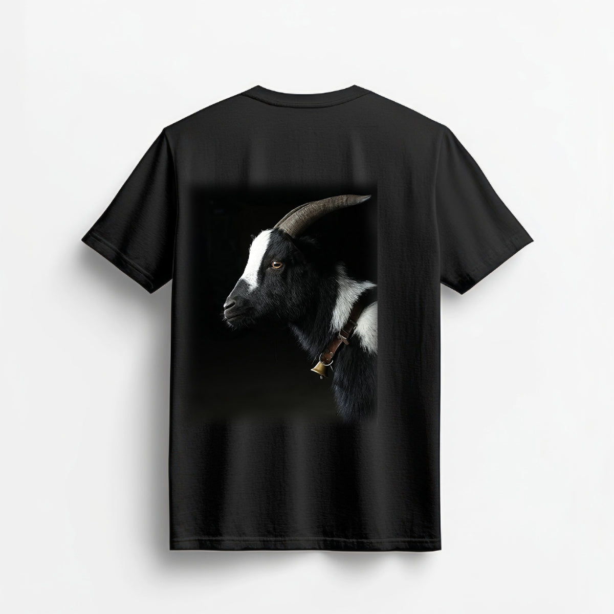 T-Shirt schwarz mit Motivaufdruck vorne Lucky Luck + Schriftzug hinten