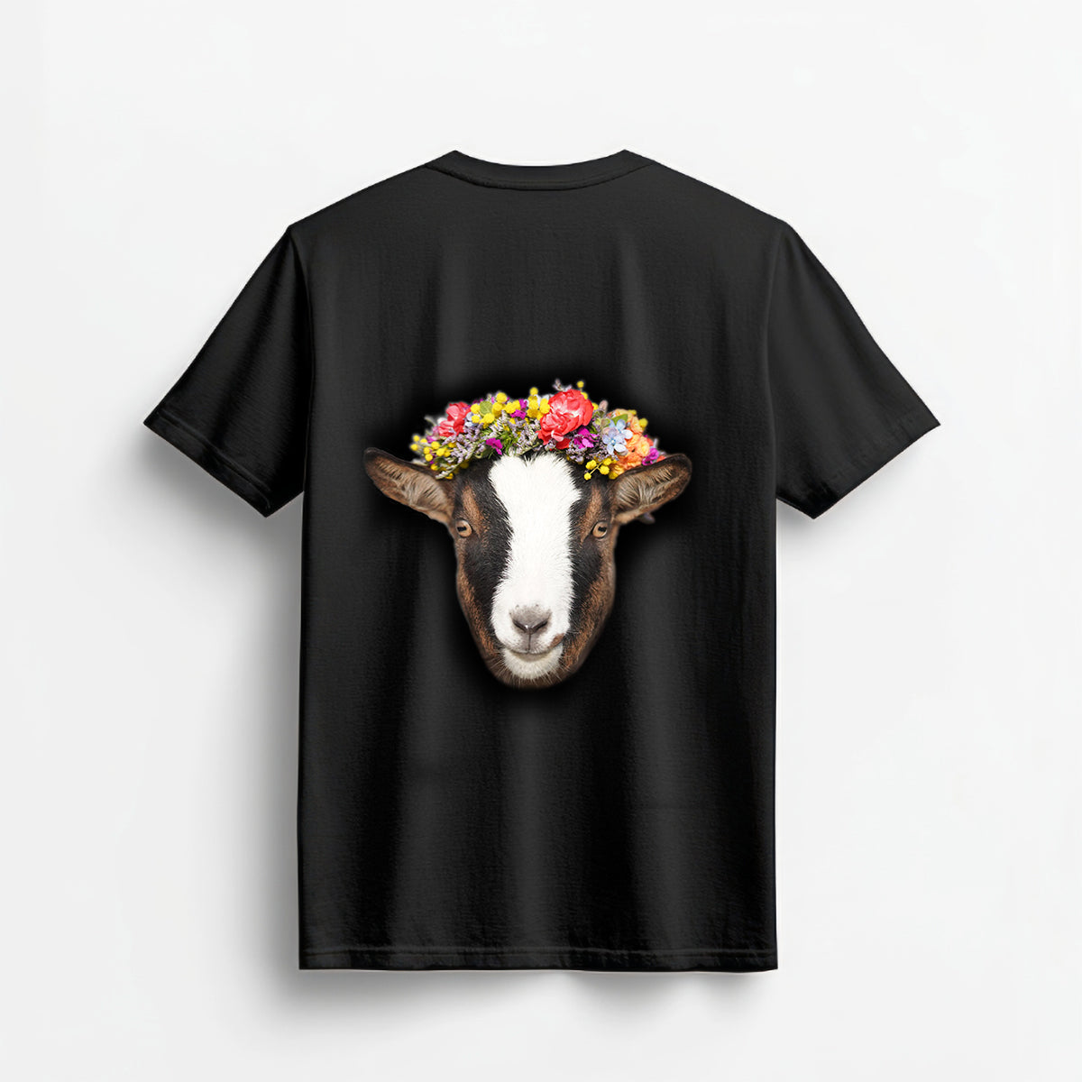 T-Shirt schwarz mit Motivaufdruck vorne Maja