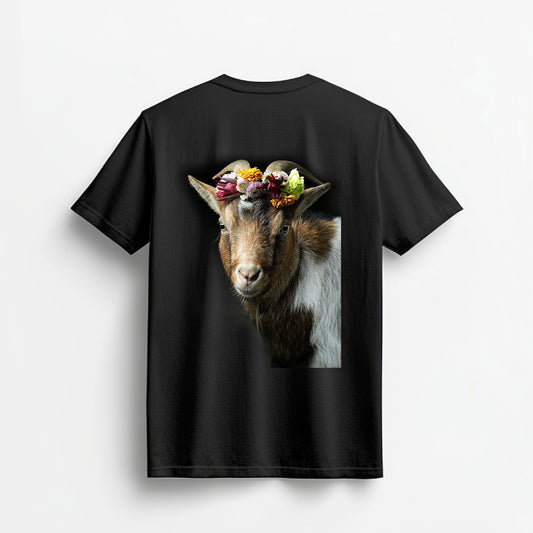 T-Shirt schwarz mit Motivaufdruck Logo vorne und Mara hinten