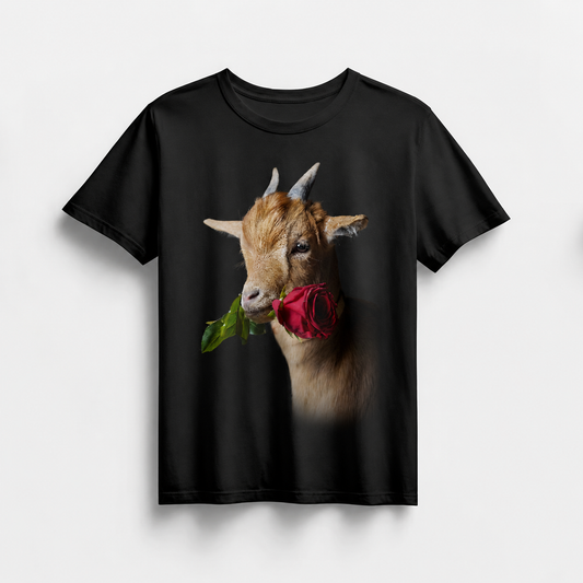 T-Shirt schwarz mit Motivaufdruck vorne Bulli der Rosenkavalier