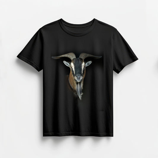 T-Shirt schwarz mit Motivaufdruck vorne Anton